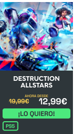 Comprar Destruction AllStars - PS5, Estándar | xtralife