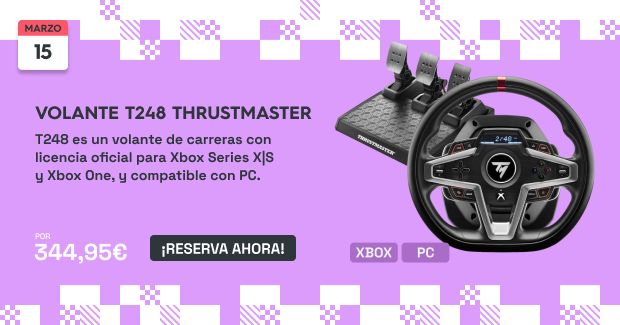 Reservar Volante T248 Thrustmaster (Xbox Series X|S, Xbox One, PC) - Xbox Series, Xbox One, PC, Volantes | xtralife