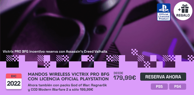 Comprar Mandos Wireless Victrix Pro BFG con Licencia Oficial PlayStation - Estándar, Pack COD:MW2, Pack God of War: Ragnarök, PS4, PS5, Mandos | xtralife