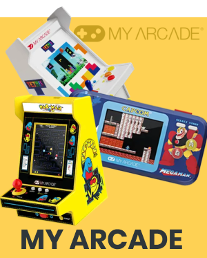 Comprar Consolas Retro My Arcade My Arcade Miss Pac Man Pac Man Nano Player Arcade Atari Micro Player Arcade Galaga Space Invaders Micro Player Mega Man Micro Player Galaga Micro Player | xtralife